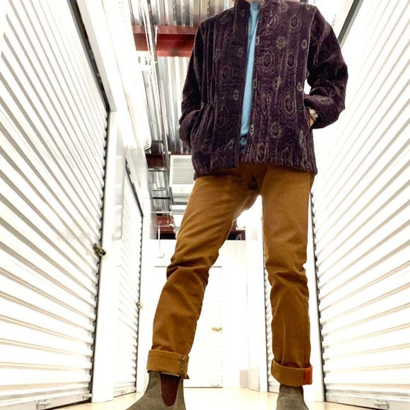 Vintage 70s cotton velvet overcoat, with a wizardry vibe to it. Union made in us - Picture 2 of 4